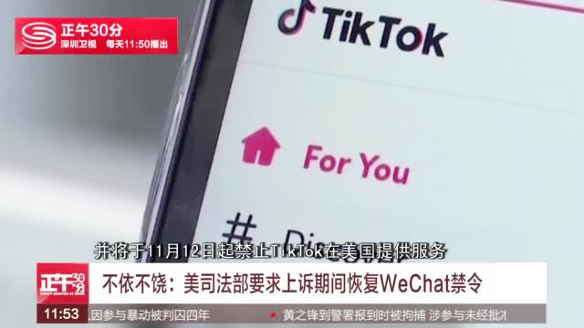 美司法部反对延缓TikTok禁令 法院27日举行听证会